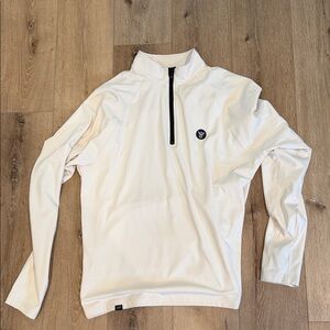 Men's Cream Zip-Up Sweater
